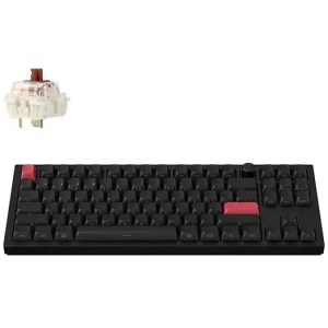 Keychron Q3 Max QMK/VIA Wireless TenKeyLess RGB Hot-Swap Side-Printed Keycaps Carbon Black Custom Mechanical Keyboard - Brown Switch