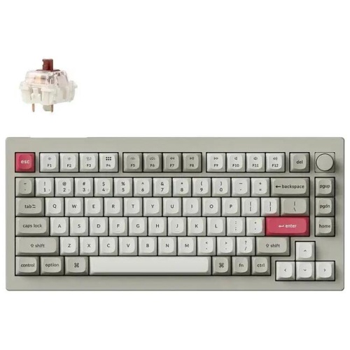 Keychron V1 Max QMK/VIA Wireless Custom Retro Mechanical Keyboard - Brown Switch