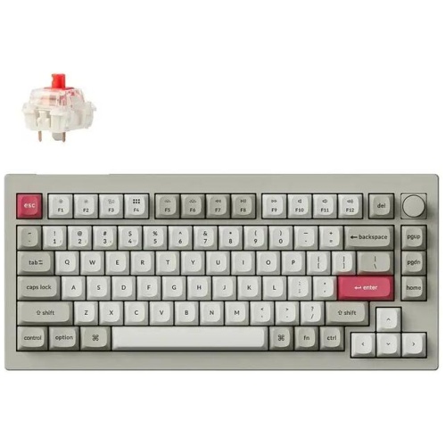 Keychron V1 Max QMK/VIA Wireless Custom Retro Mechanical Keyboard - Red Switch
