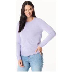Khoko Collection Women's Soft Touch Placement Cable Knit Jumper