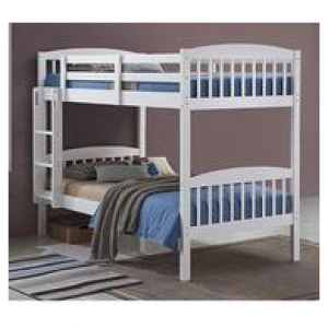 Kids Chelsea King Single Bunk Bed With Trundle White