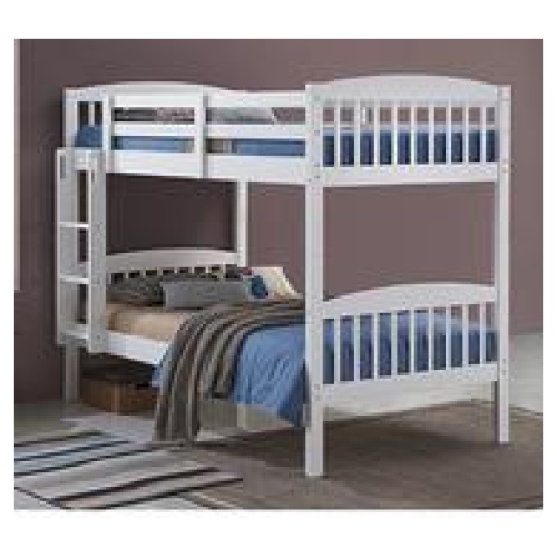 Kids Chelsea King Single Bunk Bed With Trundle White