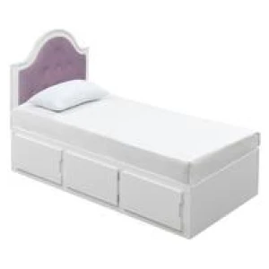 Kids Nuit Single Bed Frame With Storage White