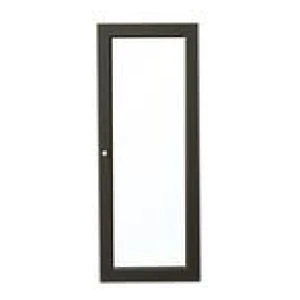 Kobi 106Cm Glass Bookshelf Door Black