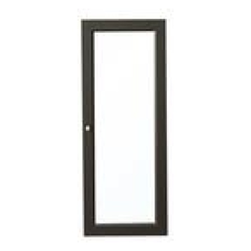 Kobi 106Cm Glass Bookshelf Door Black