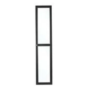 Kobi 194Cm Glass Bookshelf Door Black
