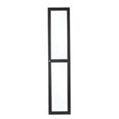 Kobi 194Cm Glass Bookshelf Door Black