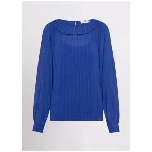 Lacey Jacquard Long Sleeve Blouse