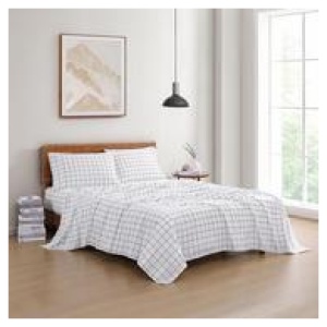Lane King White & Sheet Set Grey