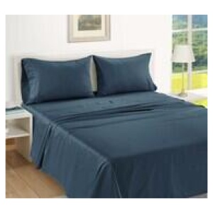 Lane Queen Egyptian Cotton Sheet Set Blue