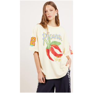 Liido Picante Oversized Short Sleeve Tee Lemon Icing