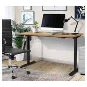 Lonsdale 120Cm Black & Natural Electric Standing Desk Black
