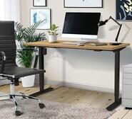 Lonsdale 120Cm Black & Natural Electric Standing Desk Black