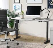 Lonsdale 140Cm Black & Electric Standing Desk White