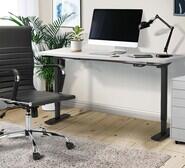 Lonsdale 150Cm Black & White Electric Standing Desk Black