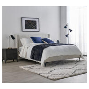 Louis Queen Gas Lift Bed Frame With Usb Ports Neutral