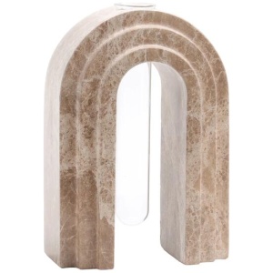 Lunarc Marble Arch Vase - Light Coffee by Interior Secrets - AfterPay Available
