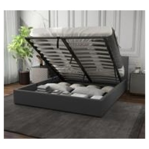 Lydd King Single Grey Gas Lift Bed Frame Grey