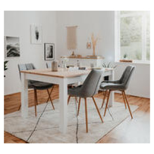 Lyna 6 Seater Rectangle Extendable Dining Table White