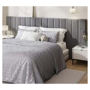 Matty Double, Queen And King Compatible Bedhead Grey