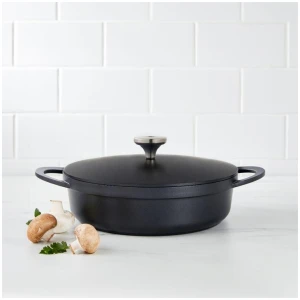 Maxwell & Williams Agile 4L Non-Stick Shallow Casserole Pot Black