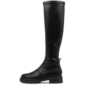 Mollini Ala Mo Black Stretch Smooth Black Boots Womens Shoes Casual Long Boots