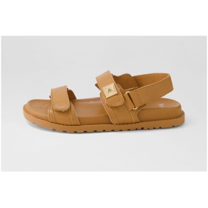 Mollini Bebe Mo Dk Tan Leather Dk Tan Sandals Womens Shoes Casual Sandals Flat Sandals