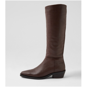Mollini Feidel Mo Rich Brown Dk Brown Heel Leather Rich Brown Dk Brown Heel Boots Womens Shoes Casual Long Boots