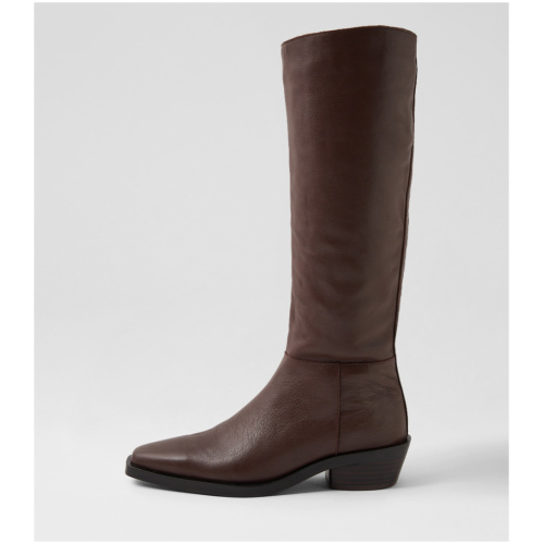 Mollini Feidel Mo Rich Brown Dk Brown Heel Leather Rich Brown Dk Brown Heel Boots Womens Shoes Casual Long Boots