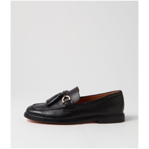 Mollini Gelly Mo Black Leather Black Shoes Womens Shoes Casual Flat Shoes