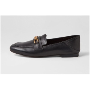 Mollini Gollini Mo Black Leather Black Shoes Womens Shoes Casual Flat Shoes