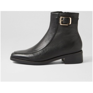 Mollini Greyt Mo Black Black Heel Leather Black Black Heel Boots Womens Shoes Casual Ankle Boots