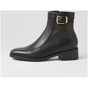 Mollini Greyt Mo Black Black Heel Leather Black Black Heel Boots Womens Shoes Casual Ankle Boots