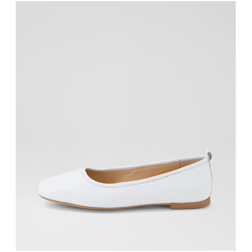 Mollini Noalla Mo White Leather White Shoes Womens Shoes Casual Flat Shoes