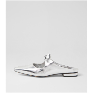 Mollini Ophelea Mo Silver Crinkle Leather Silver Shoes Womens Shoes Casual Flat Shoes
