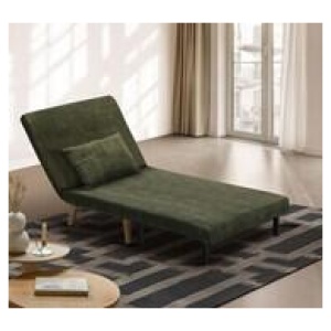 Montey Fabric 1 Seater Sofa Bed Green