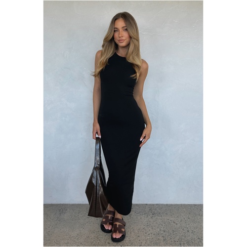 No Sweat Midi Dress Black