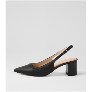 Nude Patricia Nu Black Leather Black Shoes Womens Shoes Casual Heeled Shoes