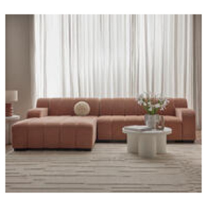 Oakland 2.5 Seater Left Chaise Sofa Rosewood 2 Seater