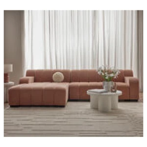 Oakland 2.5 Seater Left Chaise Sofa Rosewood 2 Seater