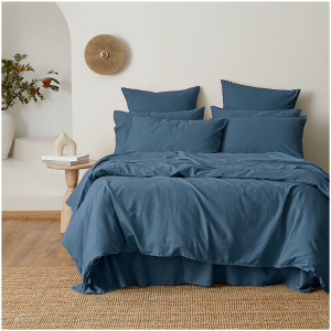 Olsen Linen/Cotton King Quilt Cover