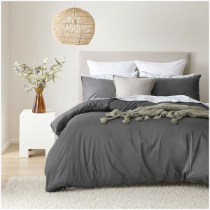 Peyton Washed Cotton Sateen Quilt Cover Set - King