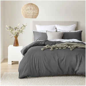 Peyton Washed Cotton Sateen Quilt Cover Set - King