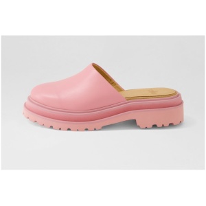 Rollie Mule Step Rl All Blush Pink Leather All Blush Pink Shoes Womens Shoes Casual Flat Shoes
