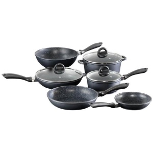 STONE 6 Piece Cast Aluminium Cookware Set with Stir Fry Pan by Baccarat