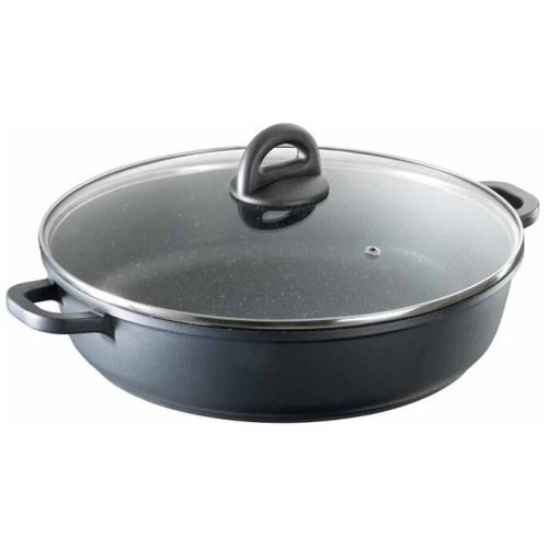 STONE Non Stick Saute Pan with Lid Size 32cm by Baccarat