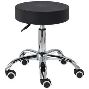 Salon Stool - Adjustable Swivel Round Chair - Pedicure Beauty Hairdressing