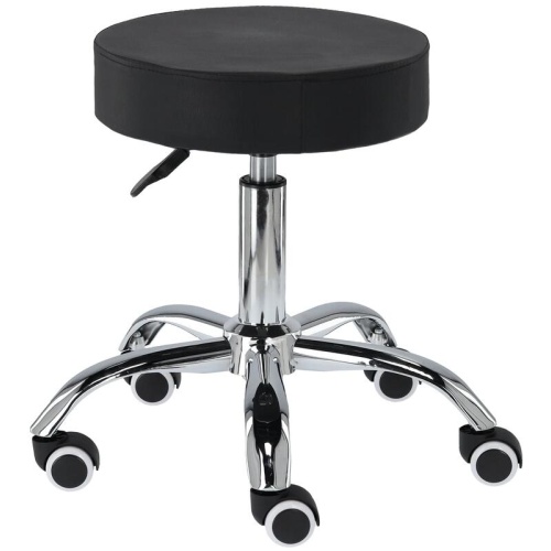 Salon Stool - Adjustable Swivel Round Chair - Pedicure Beauty Hairdressing