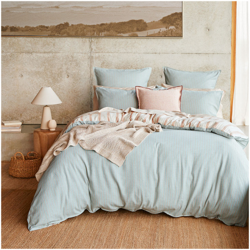 Salsbury King Quilt Cover - Sage - Brick