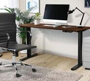 Sancho 140Cm Black & Electric Standing Desk Brown